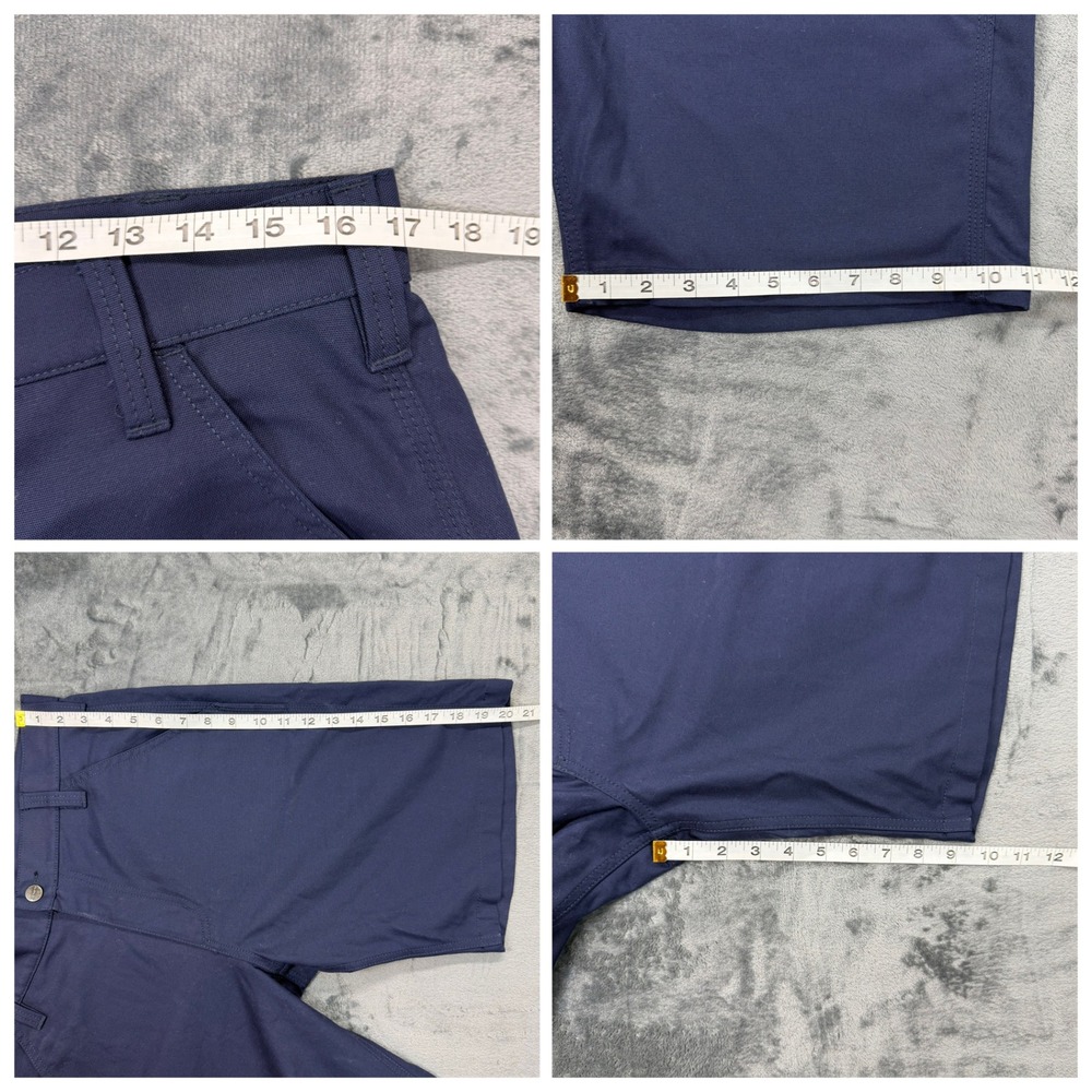 EUC Carhartt Rugged Flex Relaxed Fit Canvas Work Shorts Navy Blue Mens Size 33 - Picture 5 of 6